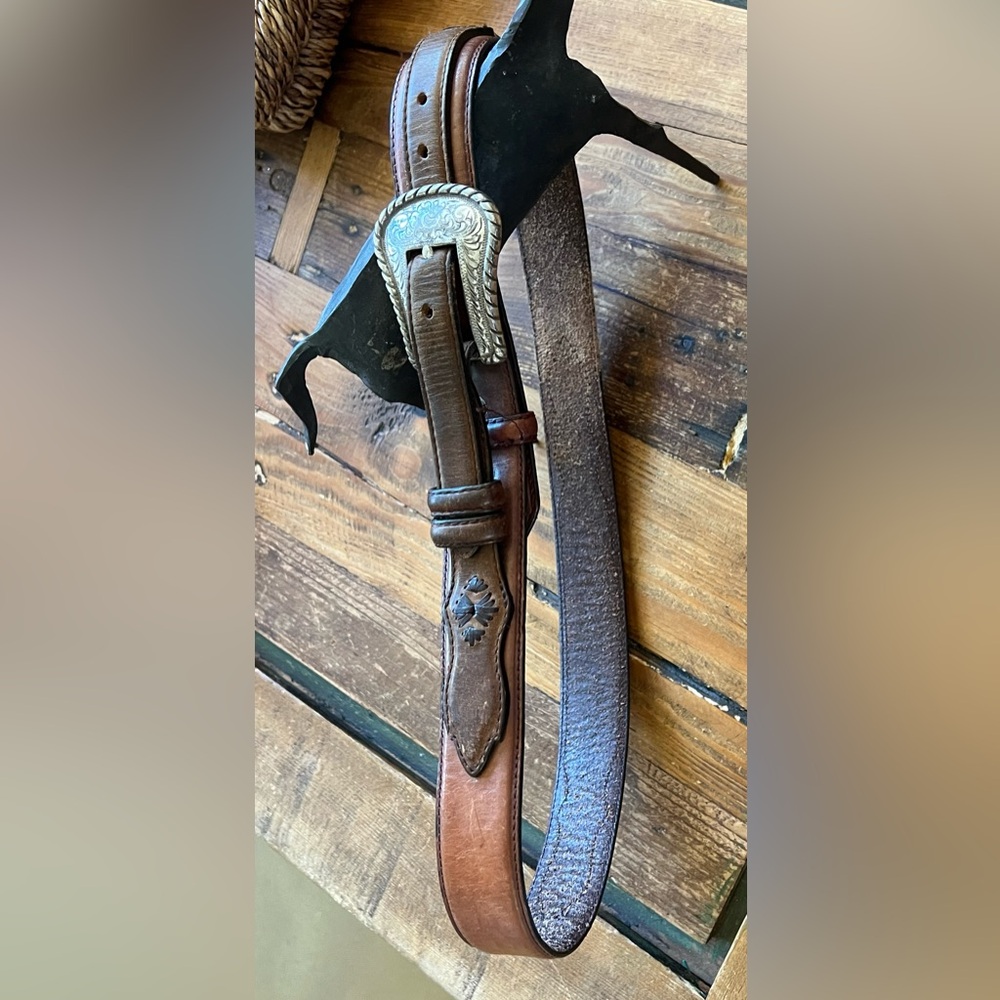 Vintage Justin Top Grain Western Belt